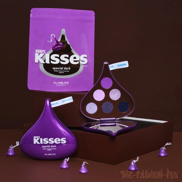 Glamlite Hershey's Kisses Special Dark Chocolate 6 Shades Eyeshadow Palette NEW - Picture 2 of 13